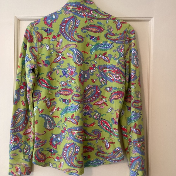 Ralph Lauren Polo Golf Half Zip Pullover Paisley Print French Terry Bright Color - Picture 5 of 11